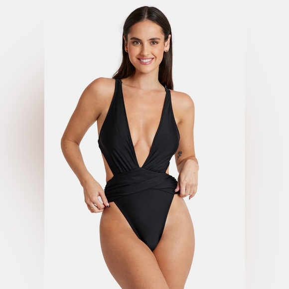 Cupshe Elegant Black one piece Swimsuit Sz M nwt, 013 - Picture 5 of 10